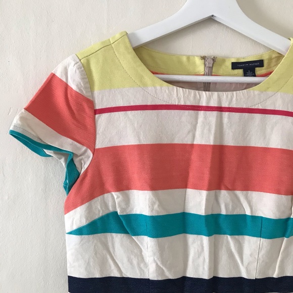 Tommy Hilfiger Colorful Striped Spring Dress Sz 6 - Picture 2 of 7